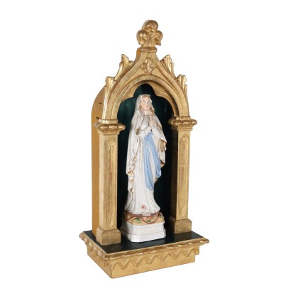 Edicola in Legno Intagliato e Dorato, Italia Primi Novecento, Antiquariato, Oggettistica, dimanoinmano.it Edicola in Legno Intagliato e Dorato