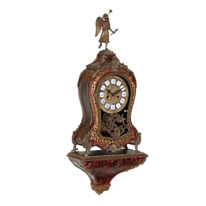 antigüedades, reloj, antigüedades del reloj, reloj antiguo, reloj antiguo italiano, reloj antiguo, reloj neoclásico, reloj del siglo XIX, reloj de péndulo, reloj de pared, Reloj estilo Boulle con estante