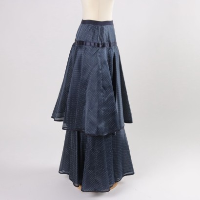 ,Falda Organza Azul Vintage