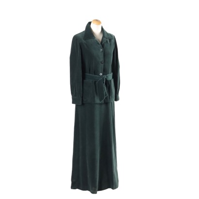 Traje Vintage Terciopelo Verde