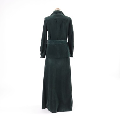 Traje Vintage Terciopelo Verde