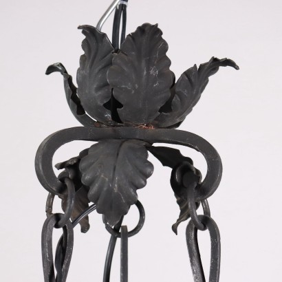 Chandelier Neo-Gothic Wrought Iron Italy XX Century