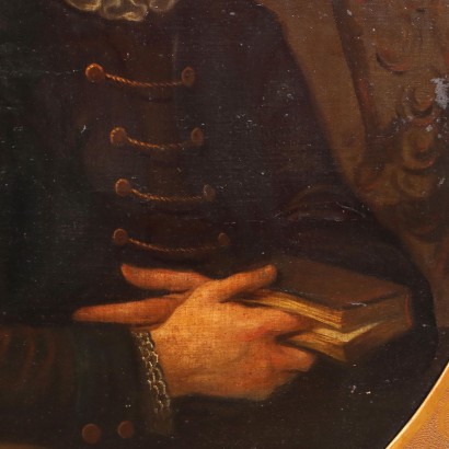 Porträt eines Jungen Mannes Öl auf Leinwand Italien XVII Jhd