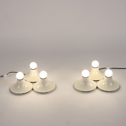 Artemide Teti Gruppe von Lampen Kunststoff Italien 1970er