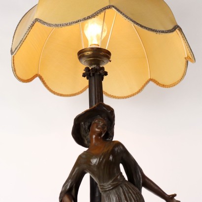 Lampe Art Nouveau Terrecuite Italie XIX-XX Siècle