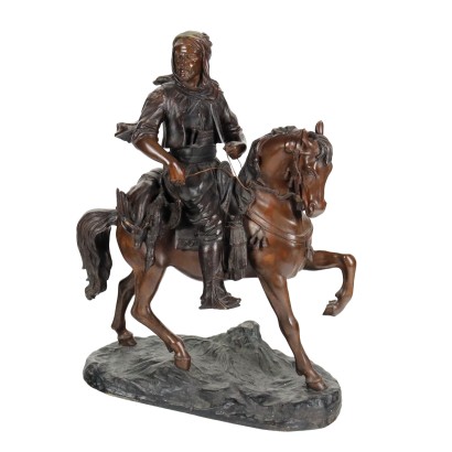 Bedouin on Horseback Bronze France XX Century