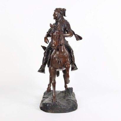 Bedouin on Horseback Bronze France XX Century