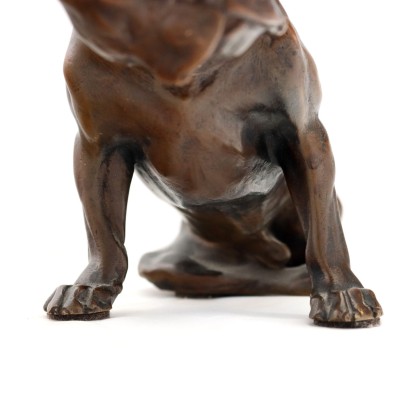 Kleinen Hund Skulptur Bronze Italien XX Jhd