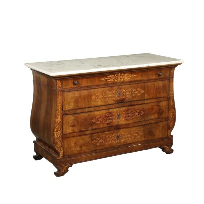 Commode Charles X Noyer Italie XIX Siècle