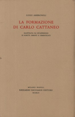 La formazione di Carlo Cattaneo