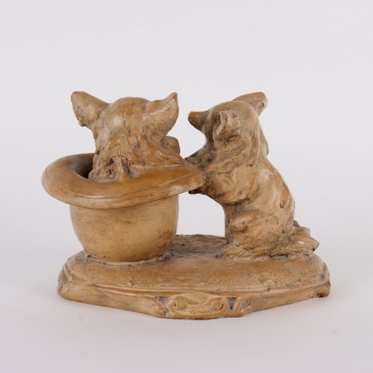 Pair of Dogs Ceramic Italy XX Century