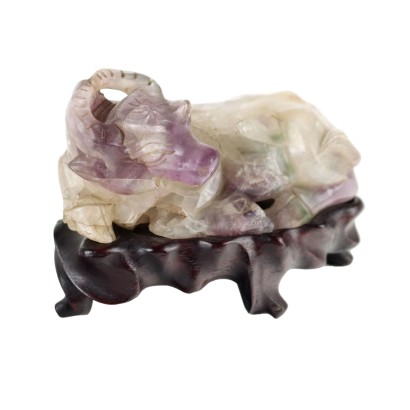 Buffalo Sculpture Tourmaline China XX Century