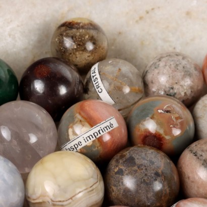 Marble Bowl with Stone Spheres Italy XX Century