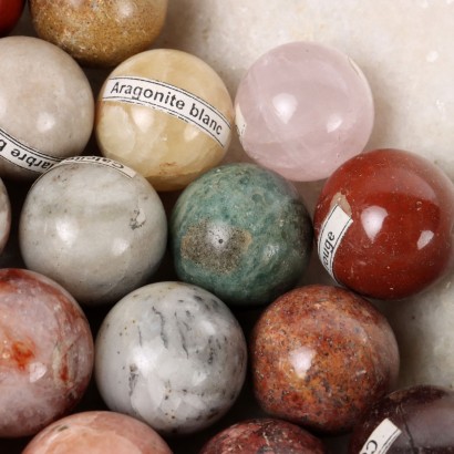 Marble Bowl with Stone Spheres Italy XX Century