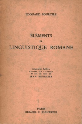 Eléments de linguistique romane