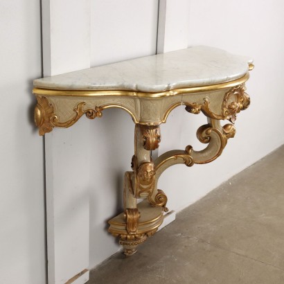 Console Style Éclectique Bois Italie XIX-XX Siècle