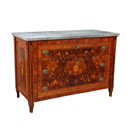 Commode Néoclassique Noyer Italie XVIIIe Siècle