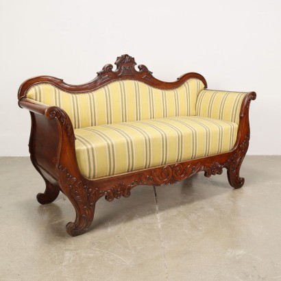 Sofa Louis Philippe Walnut Italy XIX Century