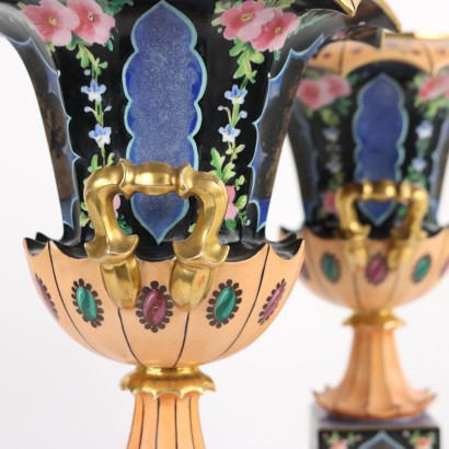 Antiquitäten, Vase, antike Vasen, antike Vase, antike italienische Vase, antike Vase, neoklassizistische Vase, Vase aus dem 19. Jahrhundert, Paar Liberty-Vasen