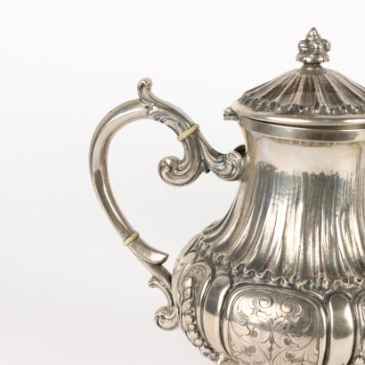 Tea and Coffee Service Silver Italy XX Century