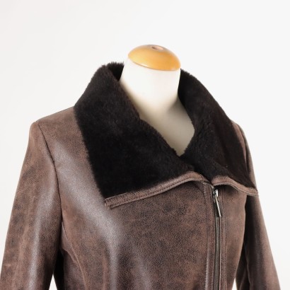 E. Armani Coat Lambskin Size 18 Italy