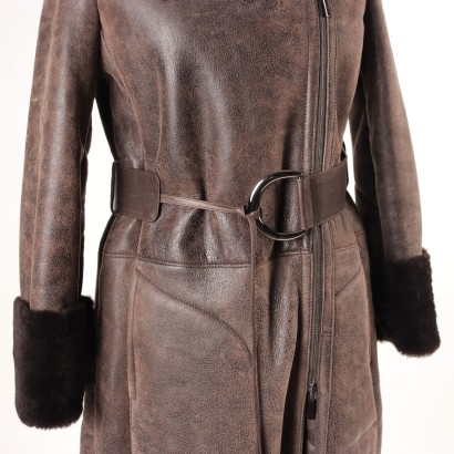 E. Armani Coat Lambskin Size 18 Italy