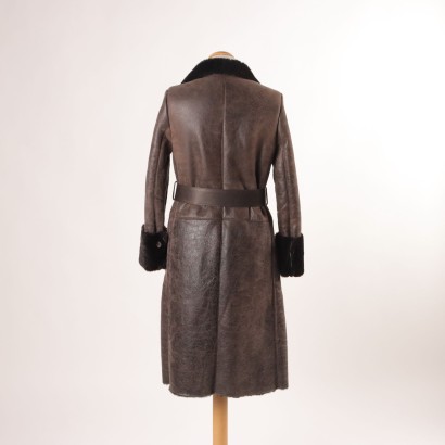 E. Armani Coat Lambskin Size 18 Italy