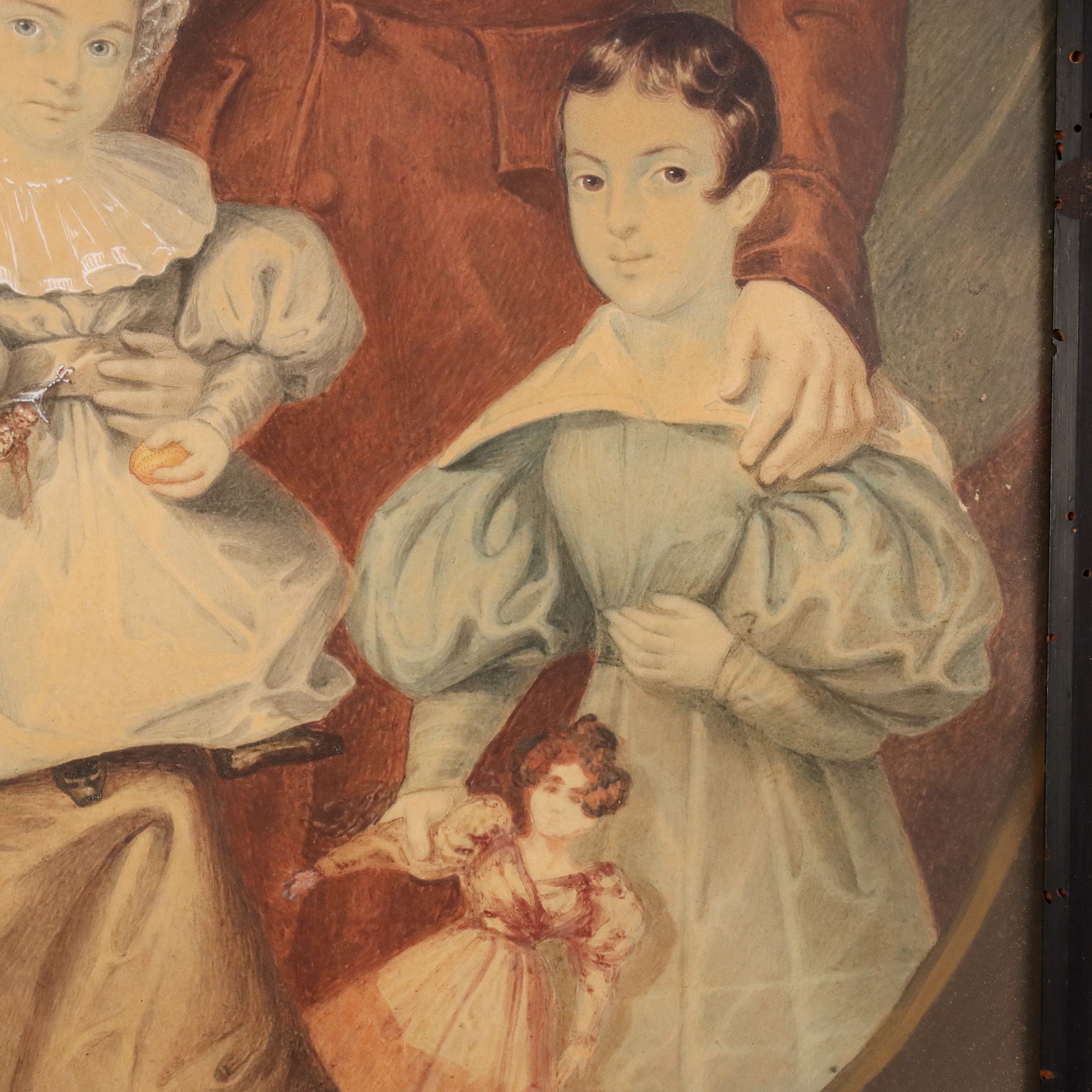 Dipinto con Ritratto di Famiglia | Arte Ottocento Quadro Antico