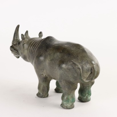 Nashorn Bronzefigur Osten XX Jhd