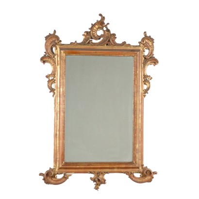 Miroir Style Baroque Bois Italie XXe Siècle