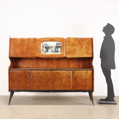 Buffet Placage de Palissandre Italie Années 1950