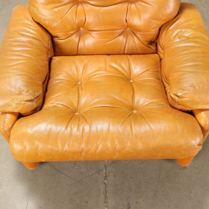 Fauteuil B&B Coronado Cuir Italie Années 1960-1970