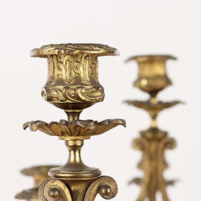 Coppia di Candelabri in Bronzo