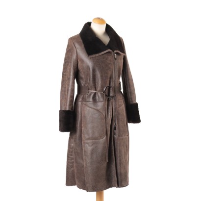 E. Armani Coat Lambskin Size 18 Italy