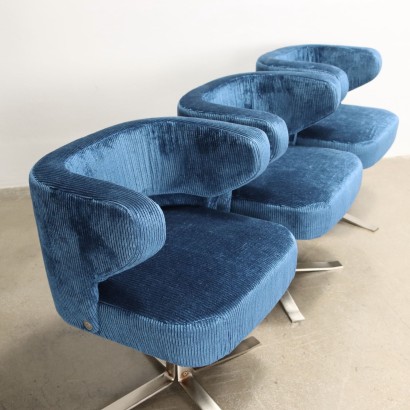 Group of 6 Armchairs Formanova Poney Velvet Italy 1960s