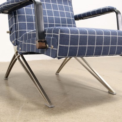 Fauteuil avec Repose-Pieds Formanova Tissu Italie Années 1960