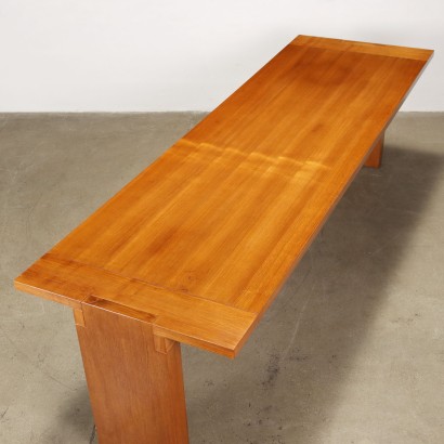 Table Valmarana Simon Gavina Placage de Chêne Italie Années 1970