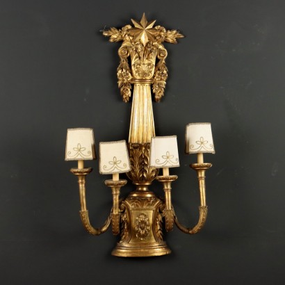 Wall Lamp Wood Italy XX Century