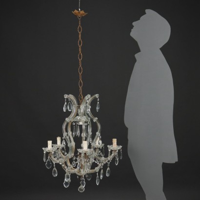 Chandelier Maria Theresa Style Glass Italy XX Century