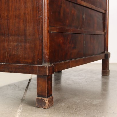 Chest of Drawers Empire Walnut Italy XIX Century