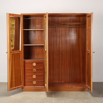 Armoire Placage d\'Acajou Italie Années 1950-1960