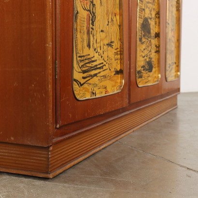 Armoire Placage d\'Acajou Italie Années 1950-1960