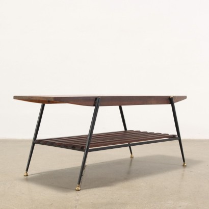 Table Basse Placage d\'Acajou Italie Années 1960