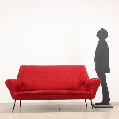 Sofa Samt Italien 1950er-1960er