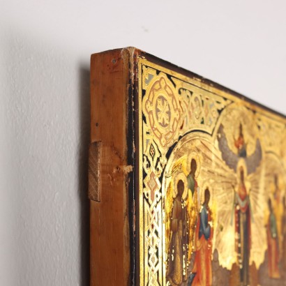 Orthodoxe Ikone mit Riza Tempera auf Holz Griechenland XVIII-XIX Jhd