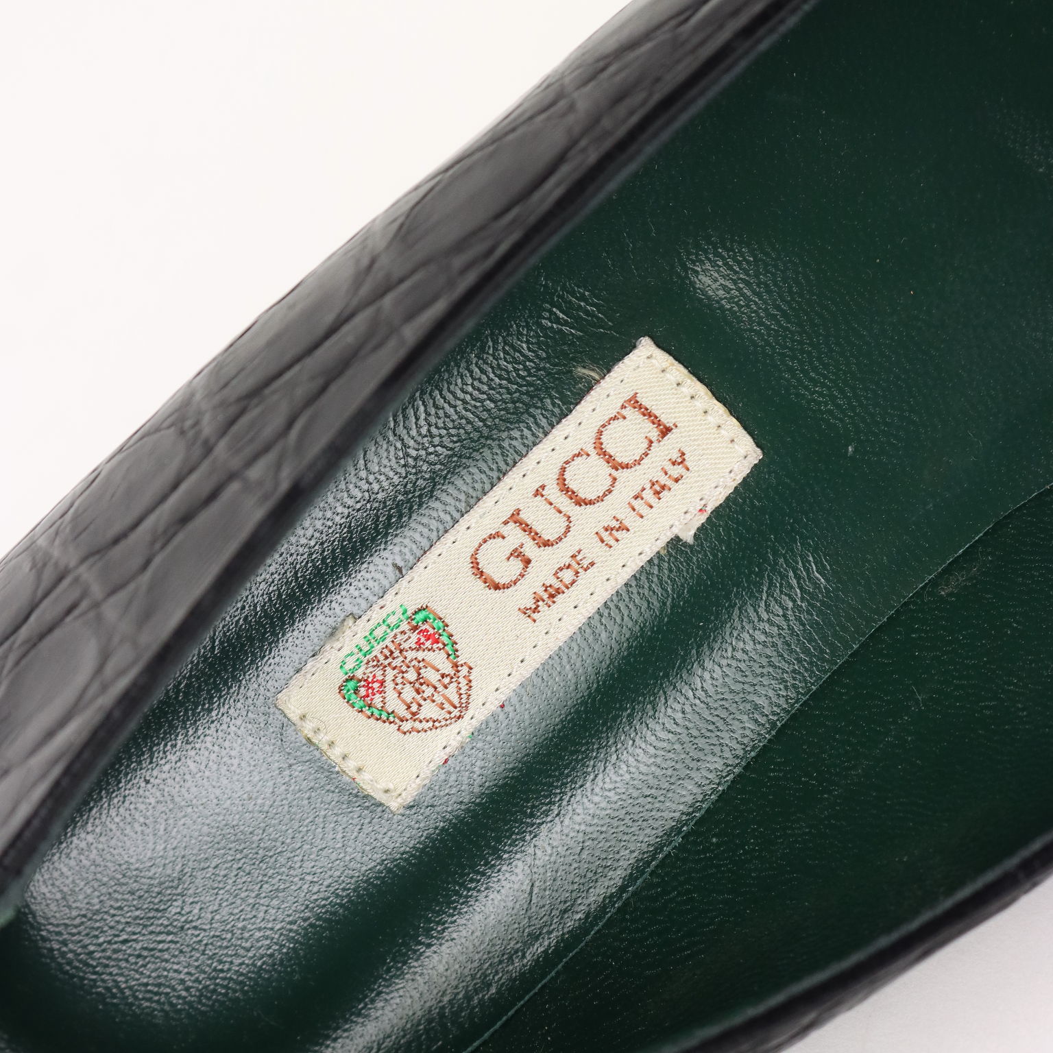 Gucci Scarpe Vintage Pelle Nere Misura 39 D collet Tacco basso Italia