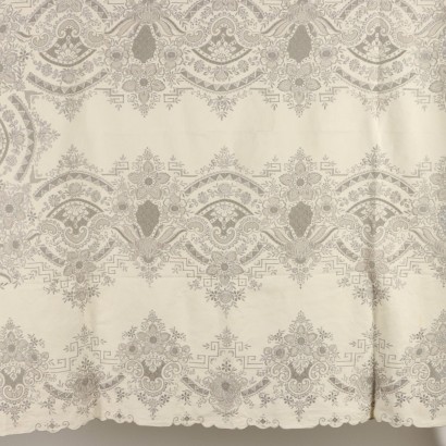 Tablecloth with 12 Napkins Flax Italy XX Century