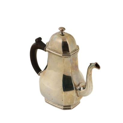 Teapot Vallè Silver Italy XX Century