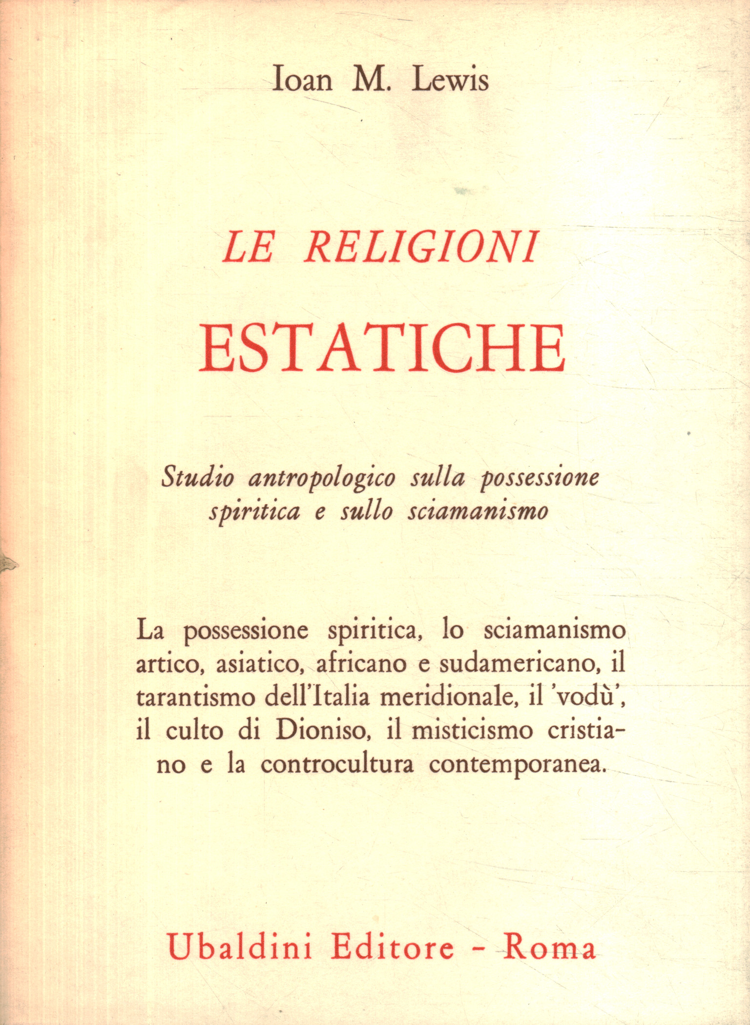 Le religioni estatiche