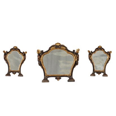 Cartaglorie with Mirrors Eclectic Style Wood Italy XX Century